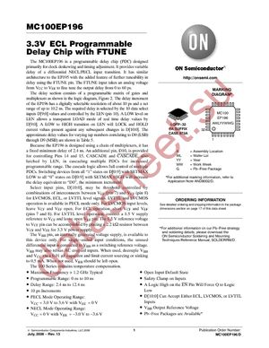 MC100EP196FAR2G datasheet  